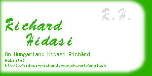richard hidasi business card